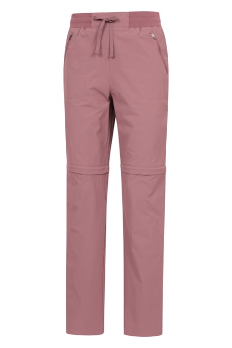 'Explorer' Women's Zip Off Trouser Short Lightweight Quick Dry Convertible Pants Pink - Image 2