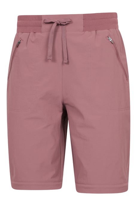 'Explorer' Women's Zip Off Trouser Short Lightweight Quick Dry Convertible Pants Pink - Image 5