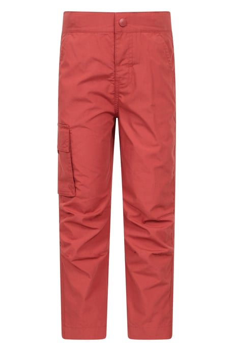 'Active' Kids Trousers with Multiple Pockets Hook & Loop Closure Quick Drying Pants Orange - Image 1