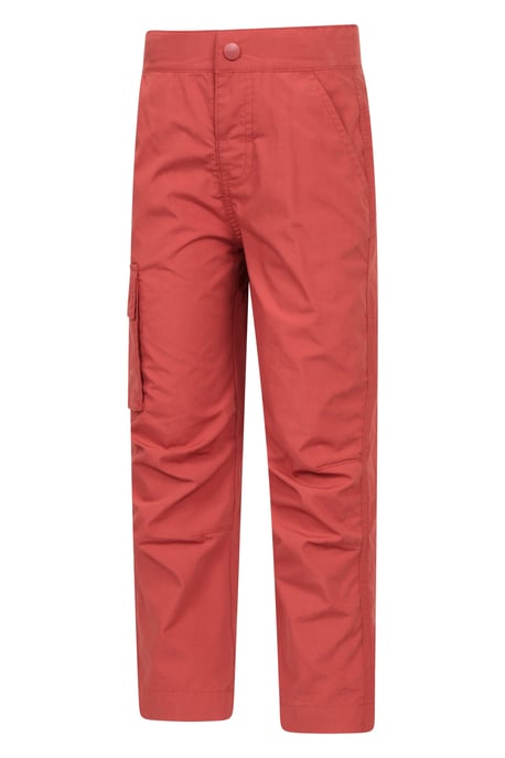 'Active' Kids Trousers with Multiple Pockets Hook & Loop Closure Quick Drying Pants Orange - Image 2