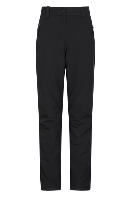 'Arctic II' Women's Thermal Trousers Casual Stretchy Fleece Lined Outdoor Pants Black - Image 1