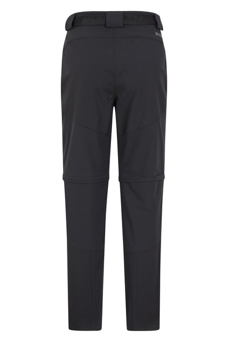 'Forest' Men's Trekking Zip Off Trousers Short 4-Way Stretch Hiking Convertible Pants Black - Image 3
