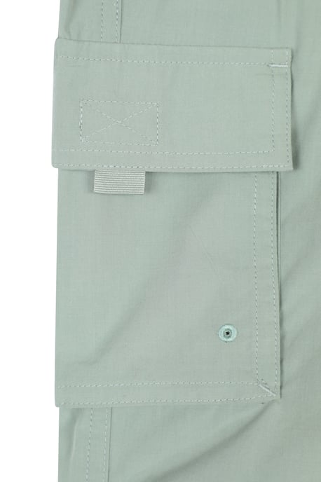 'Active' Kids Trousers with Multiple Pockets Hook & Loop Closure Quick Drying Pants Pale Green - Image 5