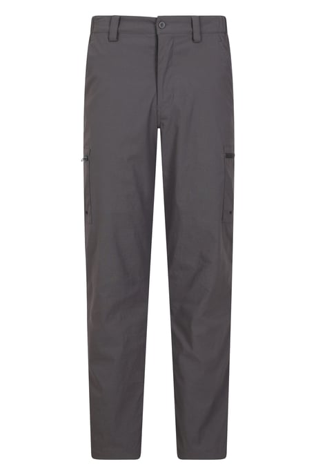 'Trek' Men's Stretch Short Trouser Lightweight Fleece Lined Quick Dry Pants Dark Grey - Image 1