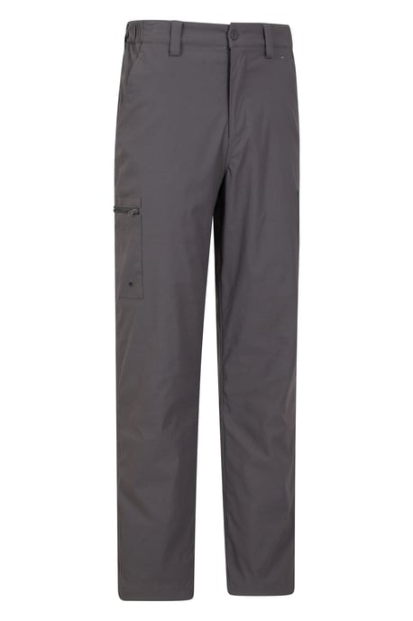 'Trek' Men's Stretch Short Trouser Lightweight Fleece Lined Quick Dry Pants Dark Grey - Image 2