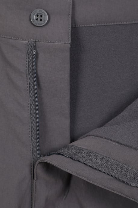 'Trek' Men's Stretch Short Trouser Lightweight Fleece Lined Quick Dry Pants Dark Grey - Image 6