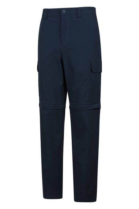 'Delta' Men's Cargo Zip-Off Trousers Quick Dry Convertible Hiking Pants Shorts Navy - Image 2