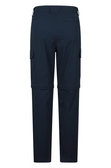 'Delta' Men's Cargo Zip-Off Trousers Quick Dry Convertible Hiking Pants Shorts Navy - Image 3