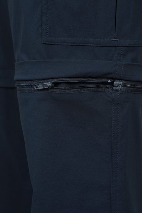 'Delta' Men's Cargo Zip-Off Trousers Quick Dry Convertible Hiking Pants Shorts Navy - Image 4