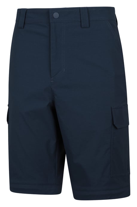 'Delta' Men's Cargo Zip-Off Trousers Quick Dry Convertible Hiking Pants Shorts Navy - Image 5