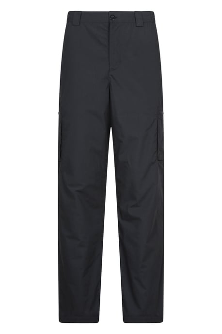 'Trek II' Men's Trousers Warm Fleece Lined Lightweight Quick Dry Outdoor Pants Black - Image 1