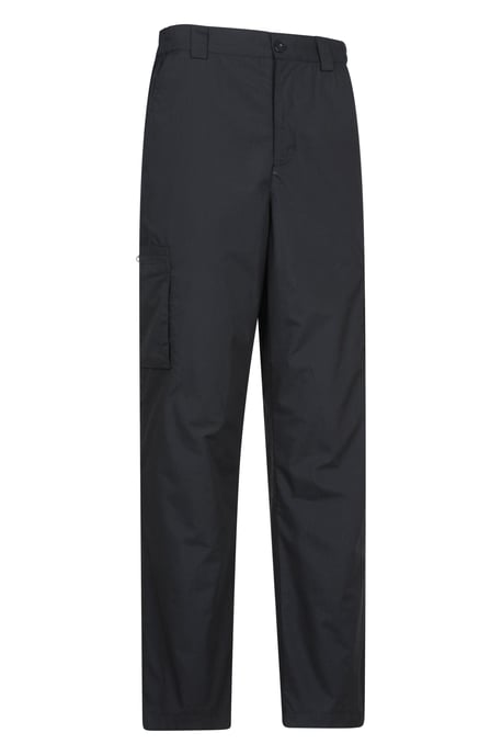 'Trek II' Men's Trousers Warm Fleece Lined Lightweight Quick Dry Outdoor Pants Black - Image 2