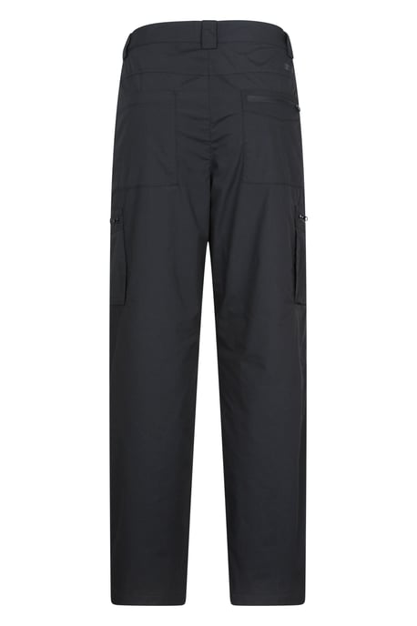 'Trek II' Men's Trousers Warm Fleece Lined Lightweight Quick Dry Outdoor Pants Black - Image 3