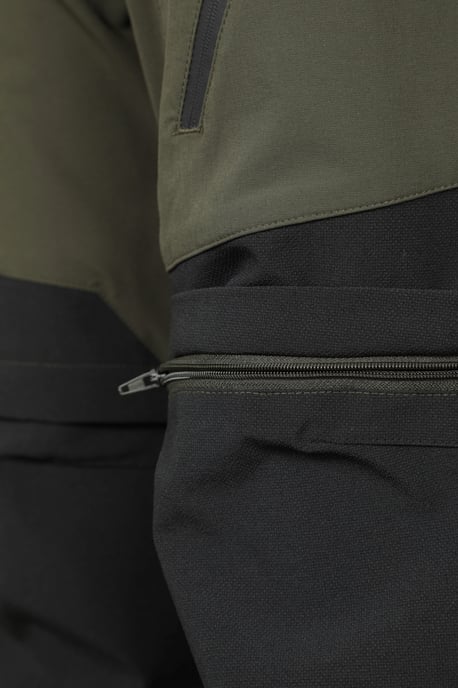 'Forest' Men's Trekking Zip Off Trousers Short 4-Way Stretch Hiking Convertible Pants Green - Image 4