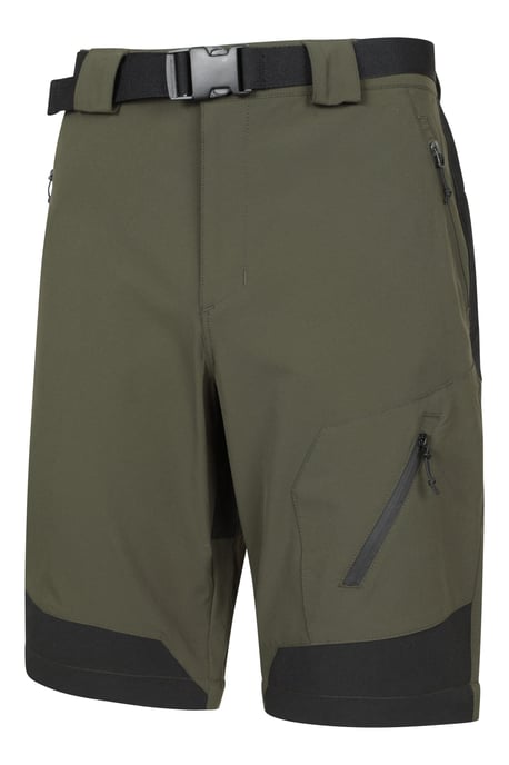 'Forest' Men's Trekking Zip Off Trousers Short 4-Way Stretch Hiking Convertible Pants Green - Image 5