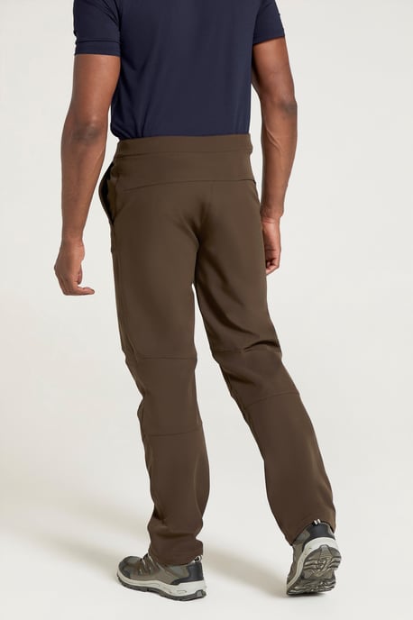 'Rockcliffe' Men's Softshell Hiking Trouser Windproof Water Resistant Pants Brown - Image 6