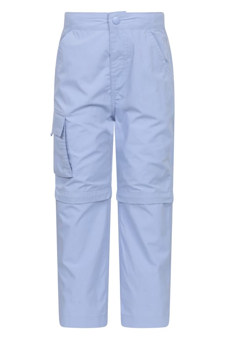 'Active' Kids Convertible Trousers Fade Resistant Outdoor Hiking Zip Off Pants Lilac - Image 3