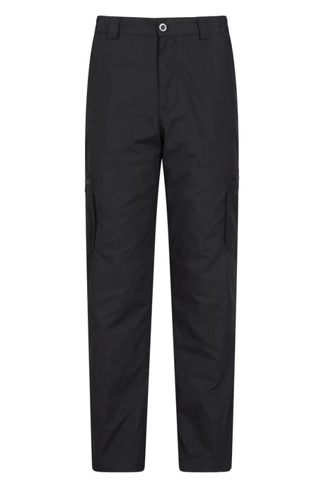 'Trek II' Men's Trouser Warm Fleece Lined Elastic Waist Quick Dry Outdoor Pants Black - Image 1