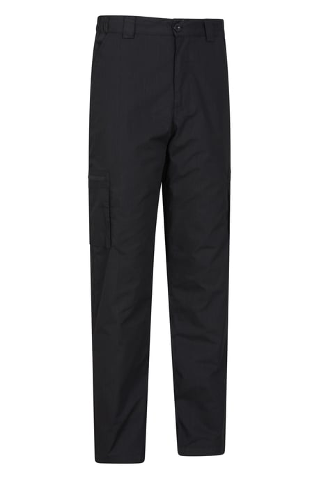 'Trek II' Men's Trouser Warm Fleece Lined Elastic Waist Quick Dry Outdoor Pants Black - Image 2