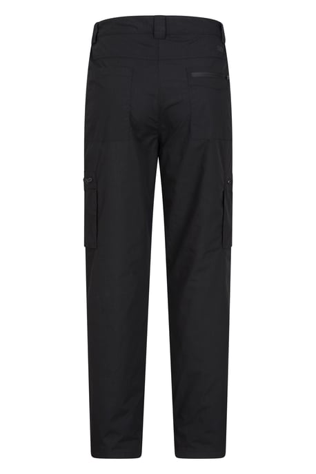'Trek II' Men's Trouser Warm Fleece Lined Elastic Waist Quick Dry Outdoor Pants Black - Image 3