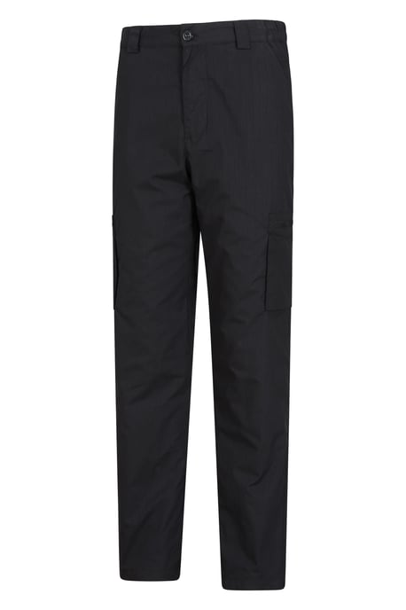 'Trek II' Men's Trouser Warm Fleece Lined Elastic Waist Quick Dry Outdoor Pants Black - Image 4