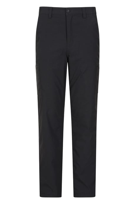 'Trek' Men's Trouser Lightweight Fleece Lined Stretchy Quick Dry Outdoor Pants Black - Image 1