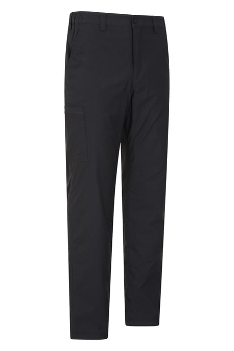 'Trek' Men's Trouser Lightweight Fleece Lined Stretchy Quick Dry Outdoor Pants Black - Image 2