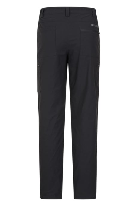 'Trek' Men's Trouser Lightweight Fleece Lined Stretchy Quick Dry Outdoor Pants Black - Image 3