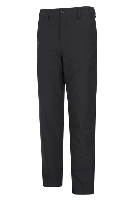 'Trek' Men's Trouser Lightweight Fleece Lined Stretchy Quick Dry Outdoor Pants Black - Image 4
