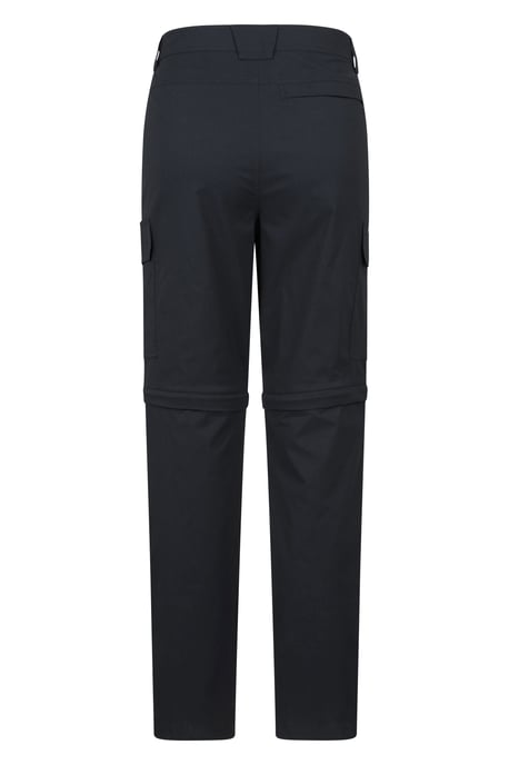 'Delta' Men's Cargo Zip-Off Trousers Quick Dry Convertible Hiking Pants Shorts Black - Image 3