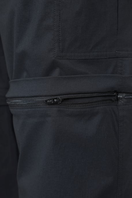 'Delta' Men's Cargo Zip-Off Trousers Quick Dry Convertible Hiking Pants Shorts Black - Image 4