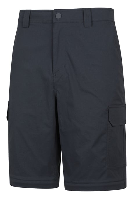 'Delta' Men's Cargo Zip-Off Trousers Quick Dry Convertible Hiking Pants Shorts Black - Image 5