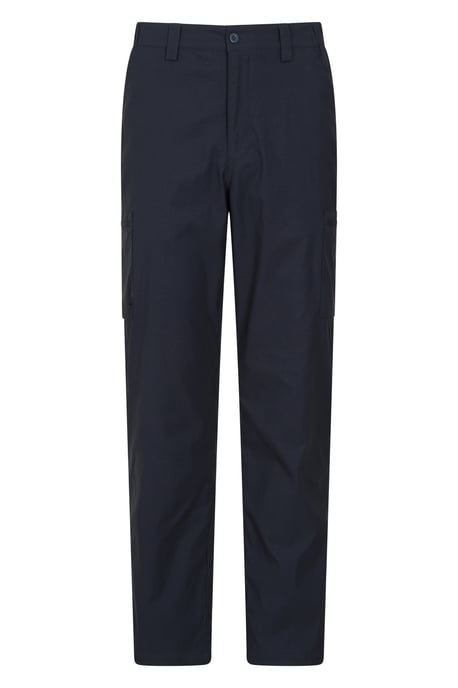 'Trek II' Men's Trousers Warm Fleece Lined Elastic Waist Quick Dry Outdoor Pants Dark Blue - Image 1