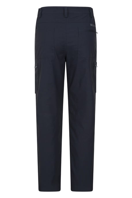 'Trek II' Men's Trousers Warm Fleece Lined Elastic Waist Quick Dry Outdoor Pants Dark Blue - Image 3
