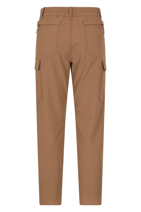'Beacon' Men's Fleece Lined Softshell Trouser Windproof Water Resistant Pants Tan - Image 5