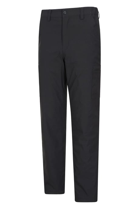 'Trek' Men's Stretch Short Trouser Lightweight Fleece Lined Quick Dry Pants Black - Image 4