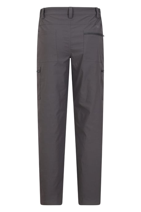 'Trek' Men's Stretch Trouser Lightweight Fleece Lined Quick Dry Outdoor Pants Dark Grey - Image 3
