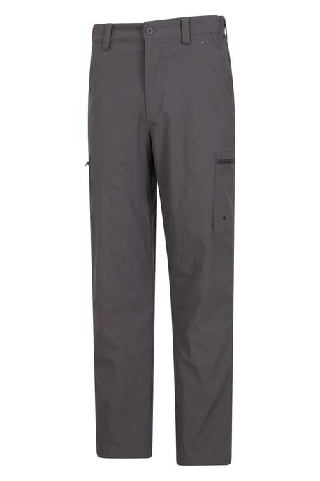 'Trek' Men's Stretch Trouser Lightweight Fleece Lined Quick Dry Outdoor Pants Dark Grey - Image 4