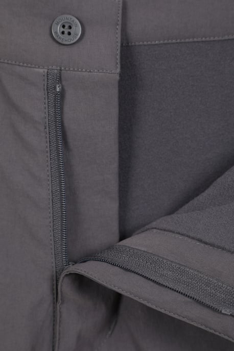 'Trek' Men's Stretch Trouser Lightweight Fleece Lined Quick Dry Outdoor Pants Dark Grey - Image 6