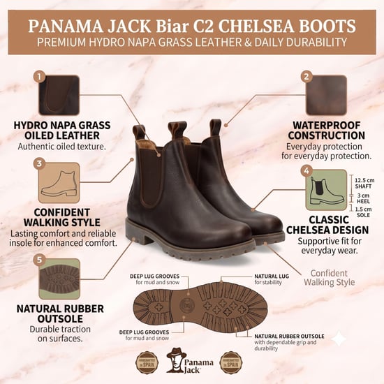 Panama Jack Waterdichte Chelsea Boots van Kastanjebruin Leer voor Heren - Biar C2 - Image 2