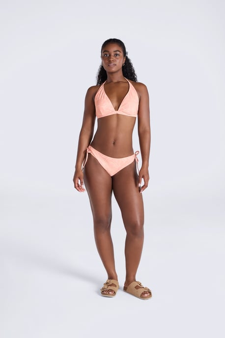 'Iona' Women's Tie Side Bikini Bottoms Chlorine Resistant Summer Swimwear Orange - Image 3