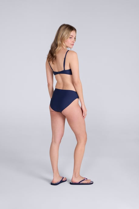 'Docks' Women's Bikini Bottoms Chlorine Resistant Stretchy Beach Swimwear Briefs Dark Blue - Image 4