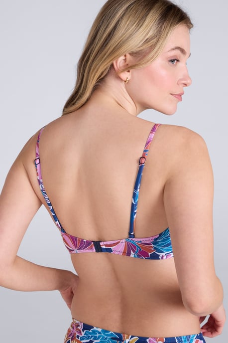 'Docks' Women's Bandeau Bikini Top Chlorine Resistant Removable Straps Swimwear Purple - Image 3