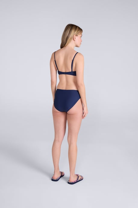 'Docks' Women's Bandeau Bikini Top Chlorine Resistant Removable Straps Swimwear Dark Blue - Image 4