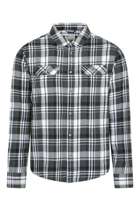 'Trace' Men's Flannel Shirt 100% Cotton Long Sleeve Everyday Casual Winter Top - Image 1