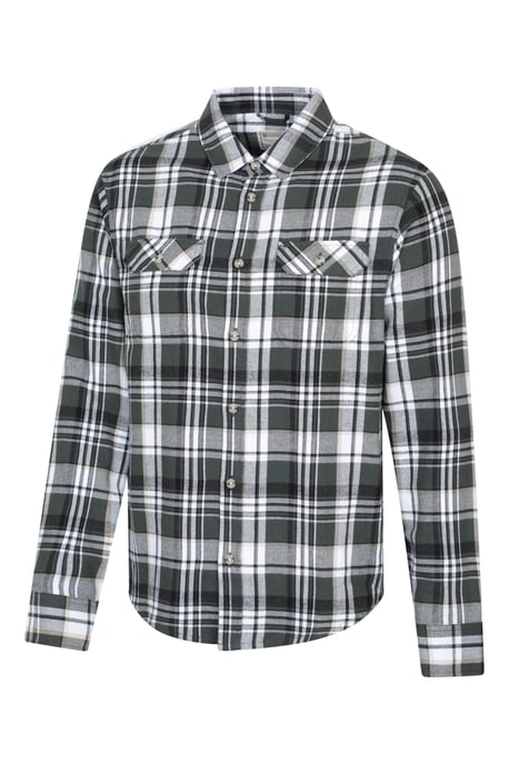'Trace' Men's Flannel Shirt 100% Cotton Long Sleeve Everyday Casual Winter Top - Image 2