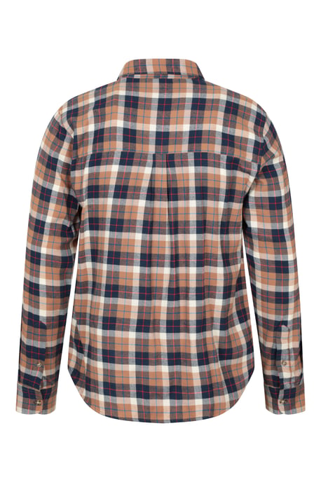 'Maine' Men's Flannel Shirt Warm & Cosy Long Sleeve Check Button-Up Casual Top Tan - Image 3
