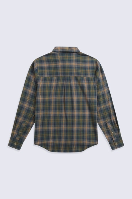 'Cove' Men's Check Flannel Shirt Cotton Buttoned Breathable Top - Image 2