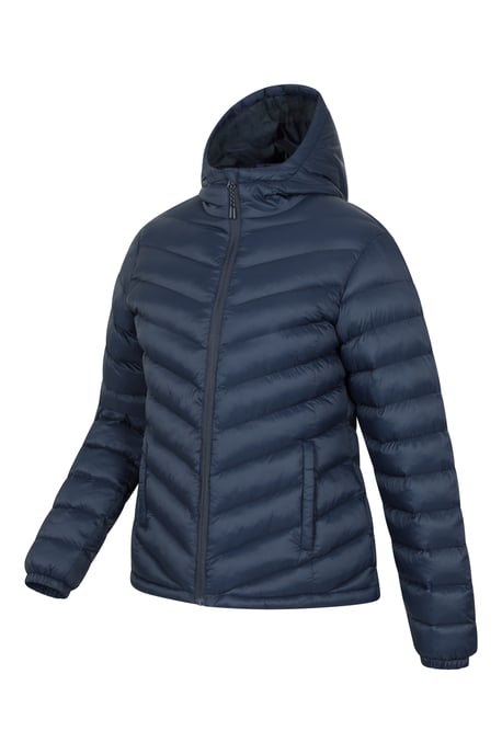 'Seasons' Women's Padded Jacket Water Resistant Insulated Winter Coat Navy - Image 4