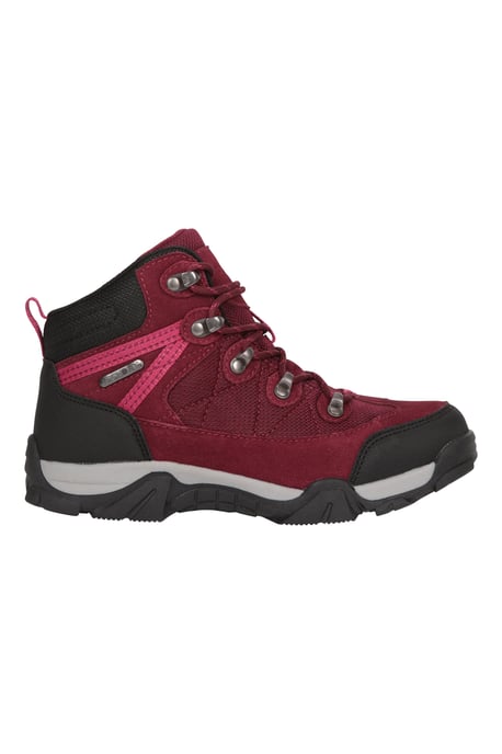 'Trail' Kids Waterproof Boots with High Traction Outsole Walking Hiking Shoes Burgundy - Image 2